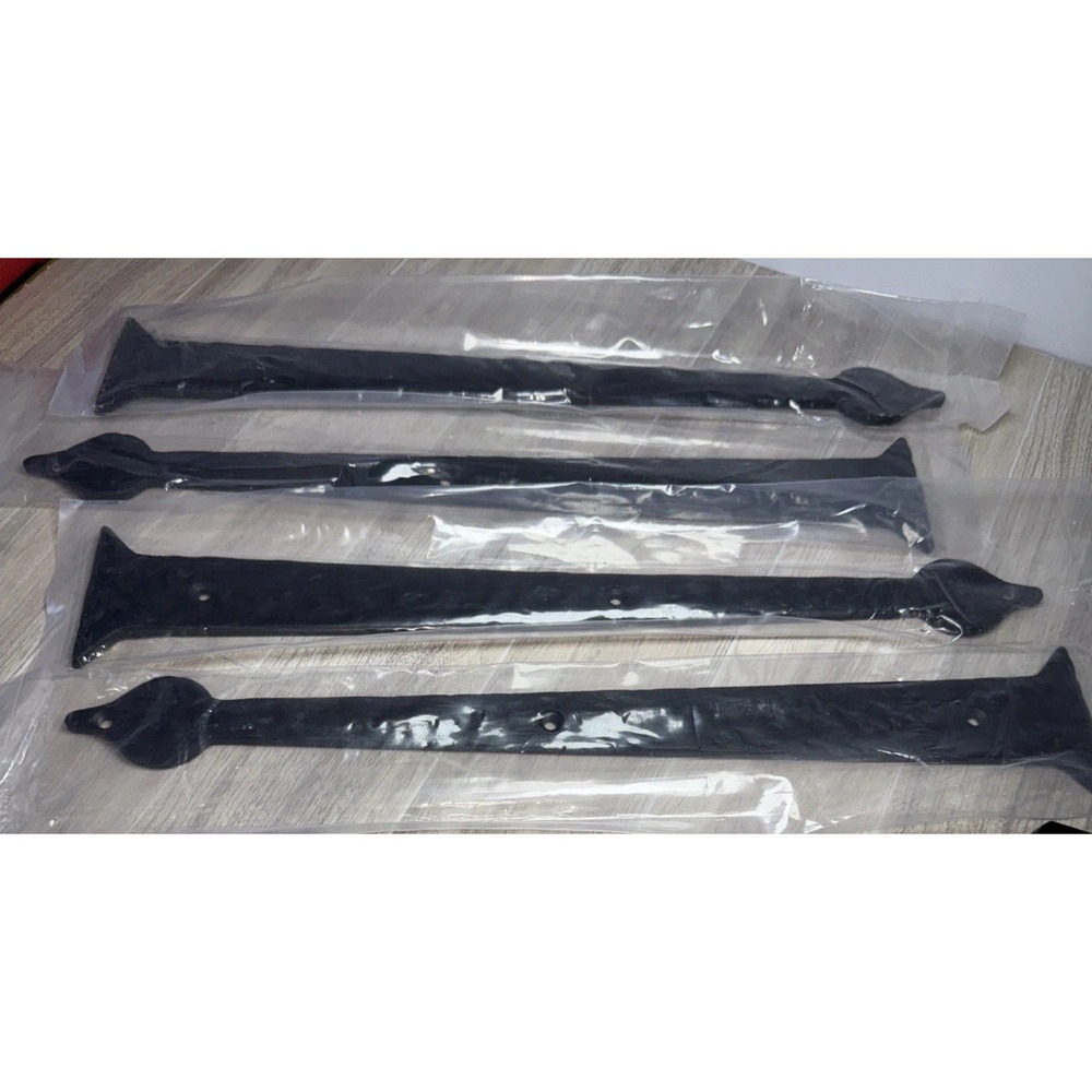 Lot of Spearhead Dummy Strap Hinges  (4 hinges,) No Screws‎ 18"x3" NEW Hammered
